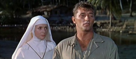 Image result for deborah kerr and robert mitchum paddling the rubber raft in heaven knows mr allison
